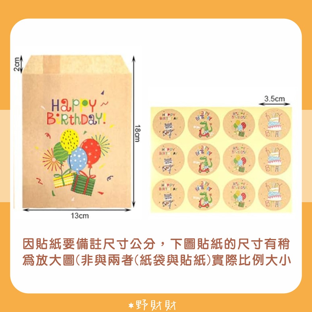 野財財⭐ 派對慶生禮物包裝紙袋送貼紙(4款/入)｜生日紙袋 交換禮物袋 畢業禮物袋 週歲禮包 慶祝紙袋 禮品袋 聖誕紙袋-細節圖3