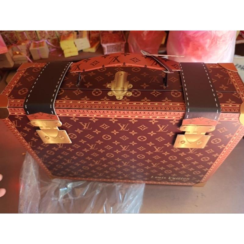 玉華香舖 紙紮 LV皮箱 BARBURRY皮箱 金銀財寶 庫錢 元寶 金磚 護照 金紙 紙紮 存摺 祭拜用品 往生用品-細節圖2