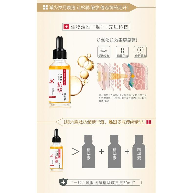 美妝美體區-六勝肽抗皺精華液-緊緻淡化細紋面部護理補水保濕抗皺原液-細節圖5