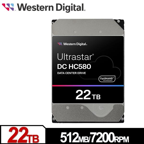 WD Ultrastar DC HC580 22TB 3.5吋 SATA 企業級硬碟 WUH722422ALE6L4-細節圖3