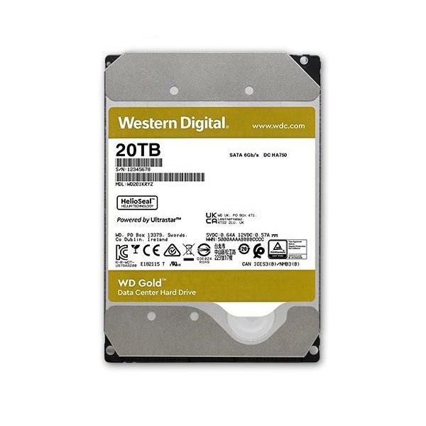 WD 金標 20TB 3.5吋 SATA 企業級硬碟 WD202KRYZ-細節圖2