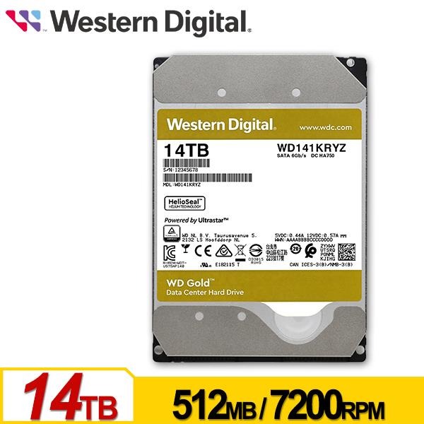 WD 金標 14TB 3.5吋 SATA 企業級硬碟 WD142KRYZ-細節圖3