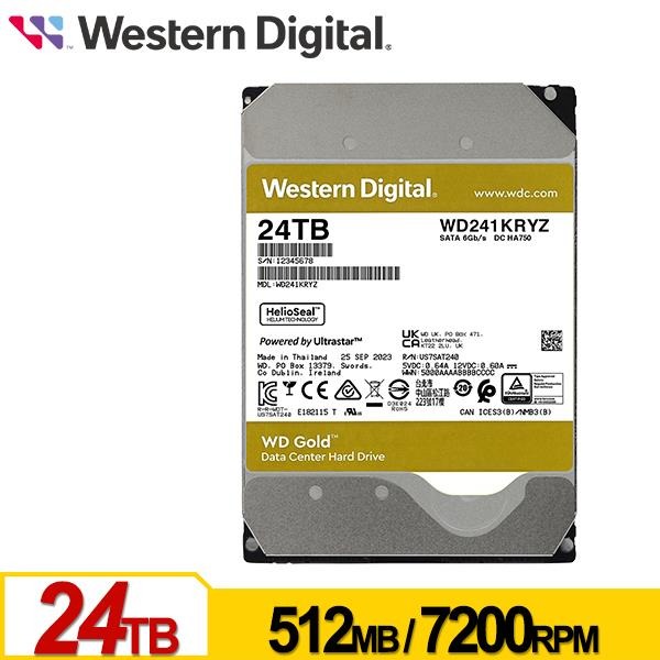 WD 金標 24TB 3.5吋 SATA 企業級硬碟 WD241KRYZ-細節圖2