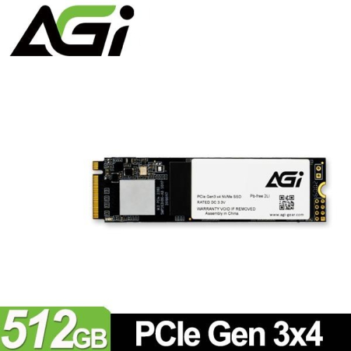 AGI 亞奇雷 AI298 512GB M.2 PCIe SSD 固態硬碟 AGI512GIMAI298