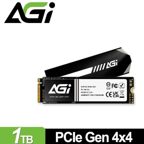 AGI 亞奇雷 AI818 1TB(散熱片) M.2 PCIe 4.0 SSD 固態硬碟 AGI1T0G44AI818