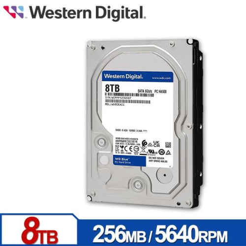 WD 藍標 8TB 3.5吋 硬碟 WD80EAAZ