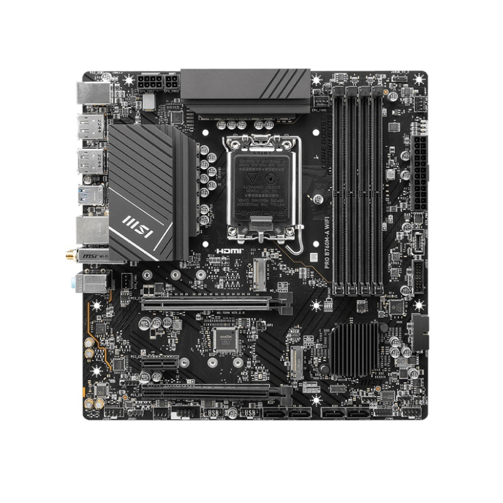 微星 MSI PRO B760M-A WIFI INTEL主機板-細節圖2