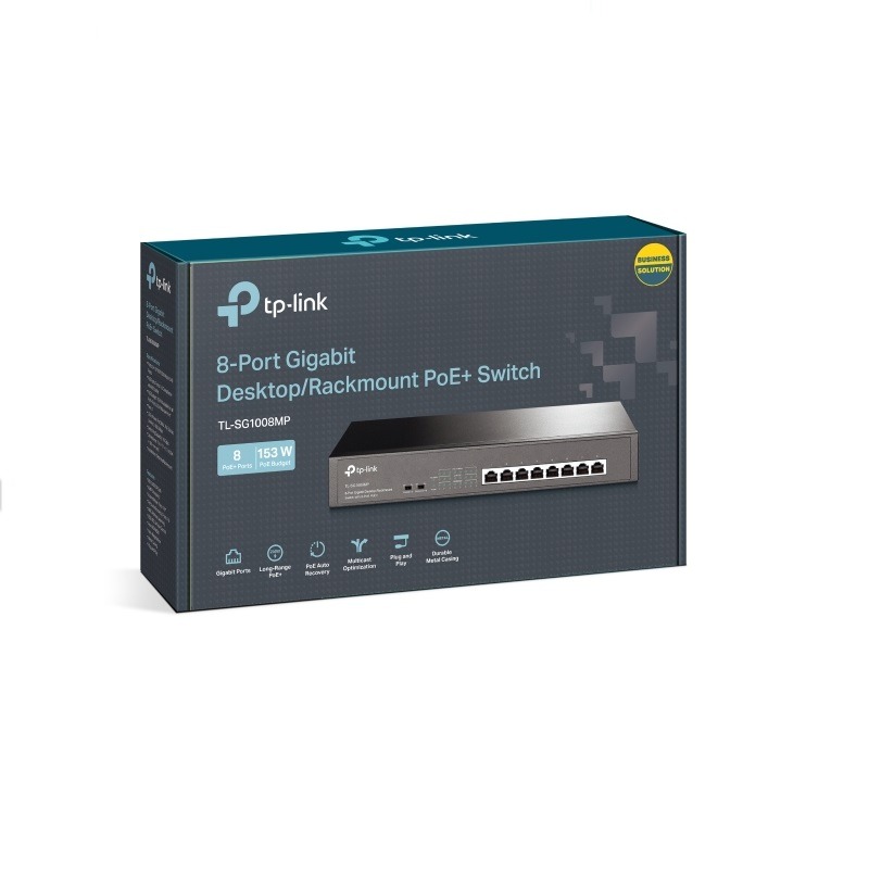 TP-LINK 8埠 Gigabit 桌上型機架式交換器(含8埠PoE+) TL-SG1008MP(UN)-細節圖4