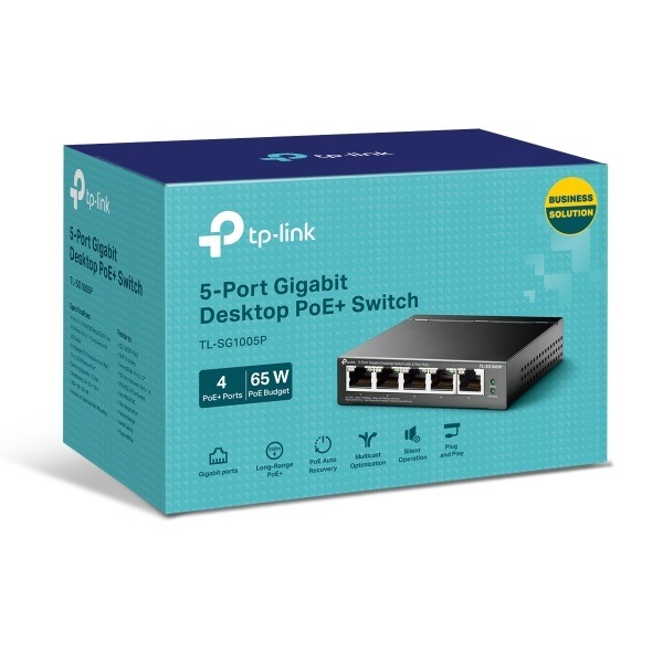 TP-LINK 5埠 Gigabit 桌上型交換器(含4埠PoE+) TL-SG1005P(UN)-細節圖3