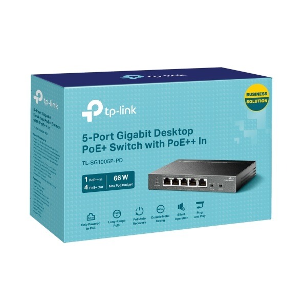 TP-LINK 5埠 Gigabit 桌上型 PoE+ 交換器 TL-SG1005P-PD(UN)-細節圖6