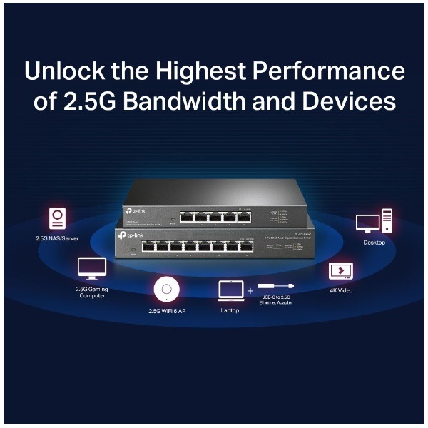 TP-LINK 5埠 2.5G 桌上型交換器 TL-SG105-M2(UN)-細節圖4