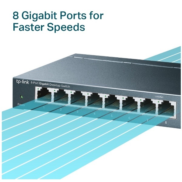 TP-LINK 8埠 專業級Gigabit 交換器 TL-SG108(UN)-細節圖5