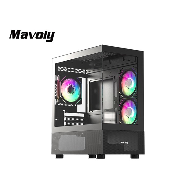 Mavoly 松聖 4070 M-ATX 電腦機殼(黑)-細節圖2