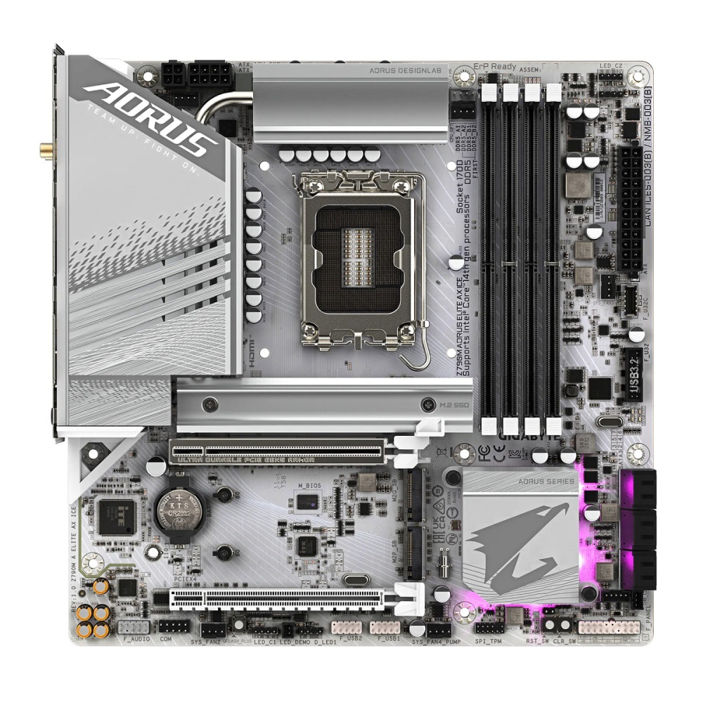 技嘉 GIGABYTE Z790M AORUS ELITE AX ICE Intel主機板-細節圖2