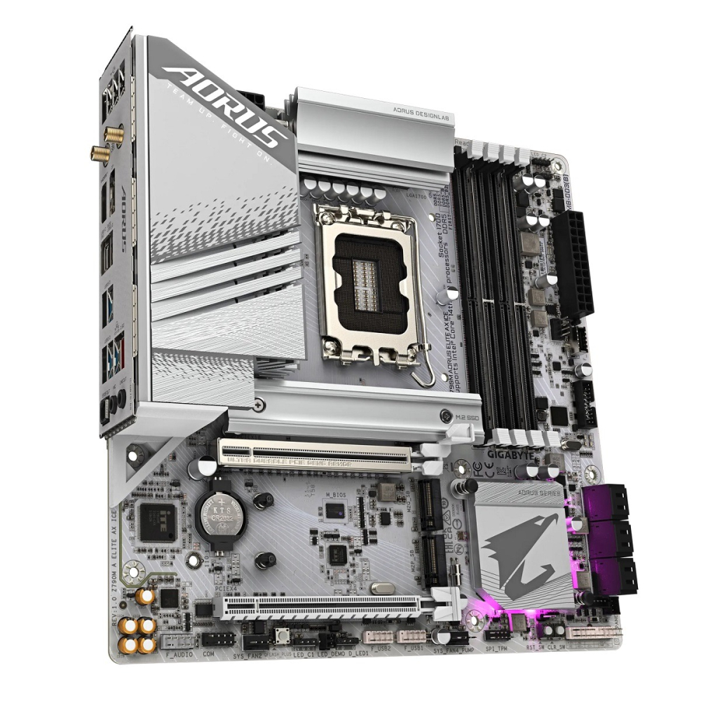 技嘉 GIGABYTE Z790M AORUS ELITE AX ICE Intel主機板-細節圖4