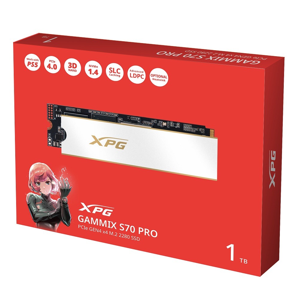 ADATA 威剛 XPG GAMMIX S70 PRO 1TB(白) PCIe4.0 M.2 2280 SSD固態硬碟-細節圖5