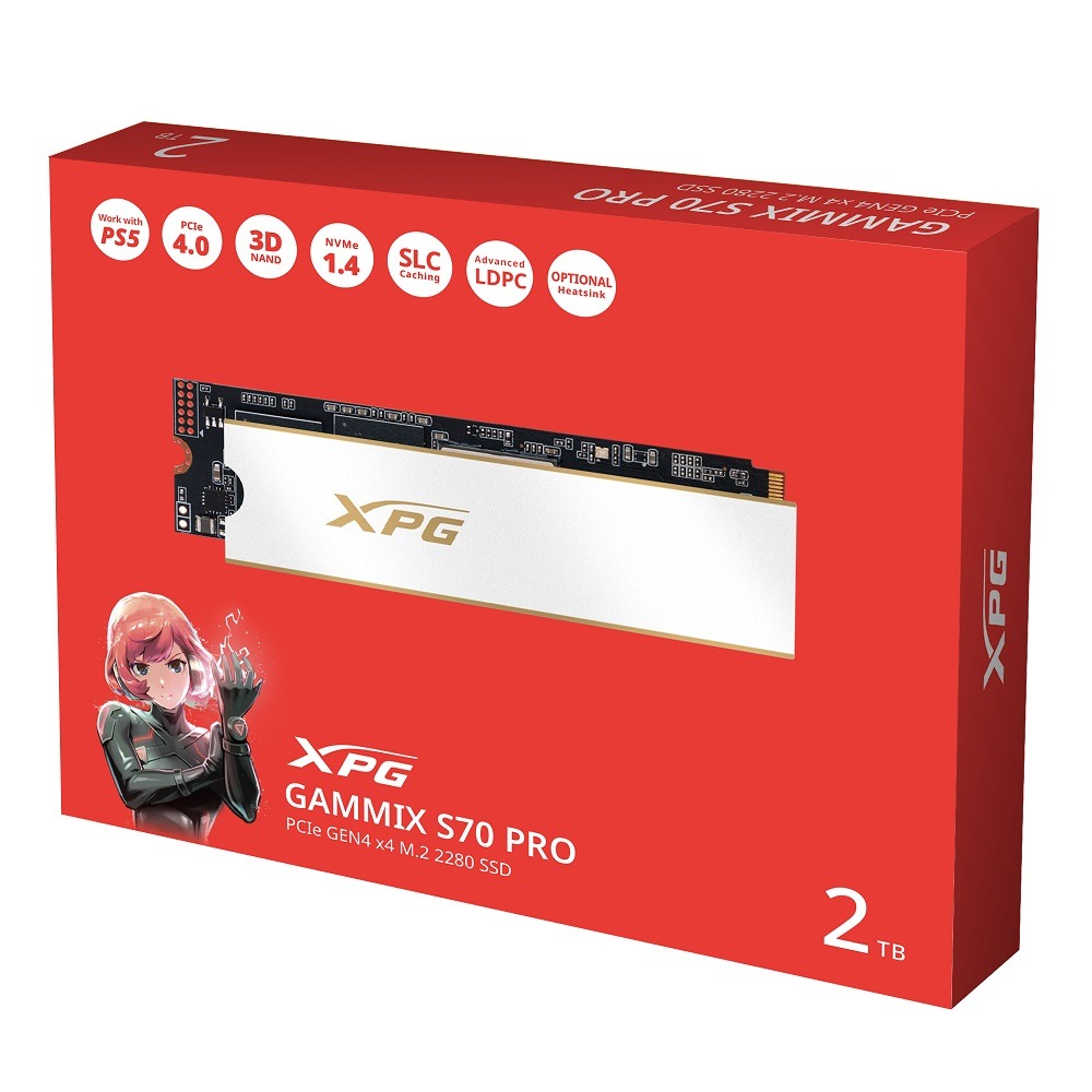 ADATA 威剛 XPG GAMMIX S70 PRO 2TB(白) PCIe4.0 M.2 2280 SSD固態硬碟-細節圖5