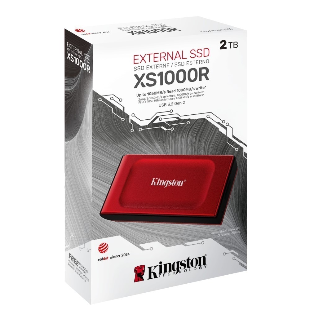 Kingston 金士頓 XS1000 2TB 外接式 行動固態硬碟(星曜紅) SXS1000R/2000GA-細節圖2