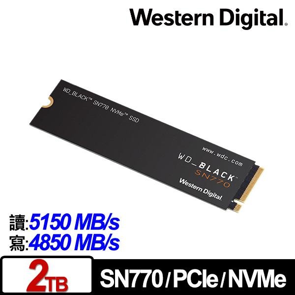 WD 黑標 SN770 1TB NVMe M.2 PCIe SSD WDS100T3X0E-細節圖2