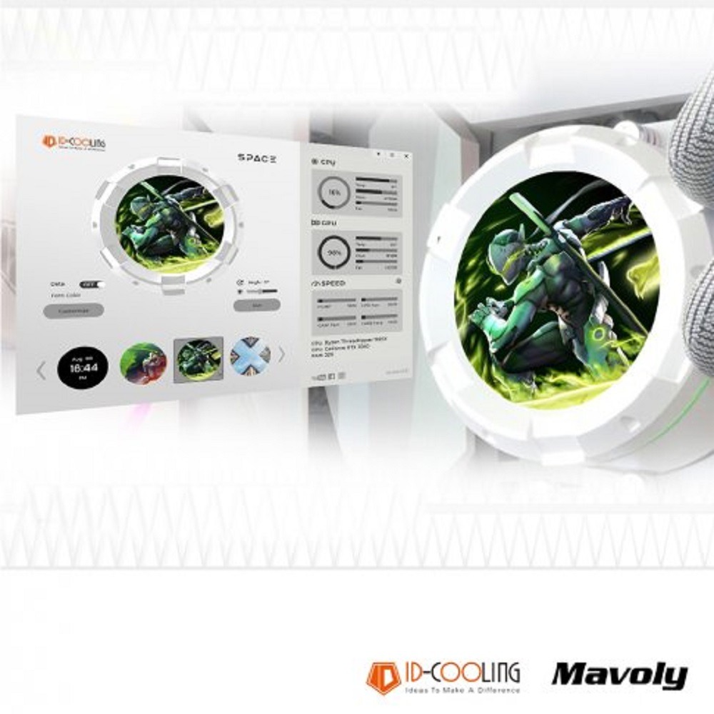松聖 MAVOLY ID-COOLING SL240 WHITE 一體式水冷散熱器(白)-細節圖3