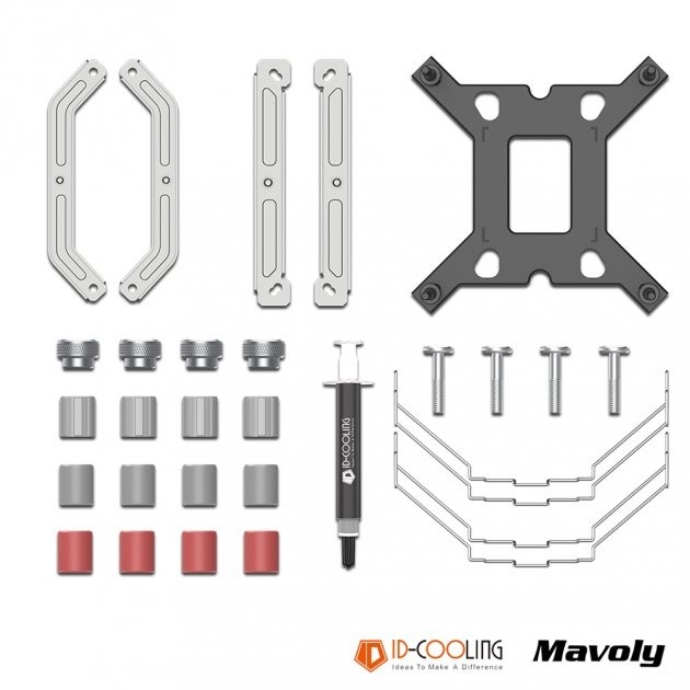 松聖 MAVOLY ID-COOLING SE-224-XTS WHITE 四導管散熱器(白)-細節圖4