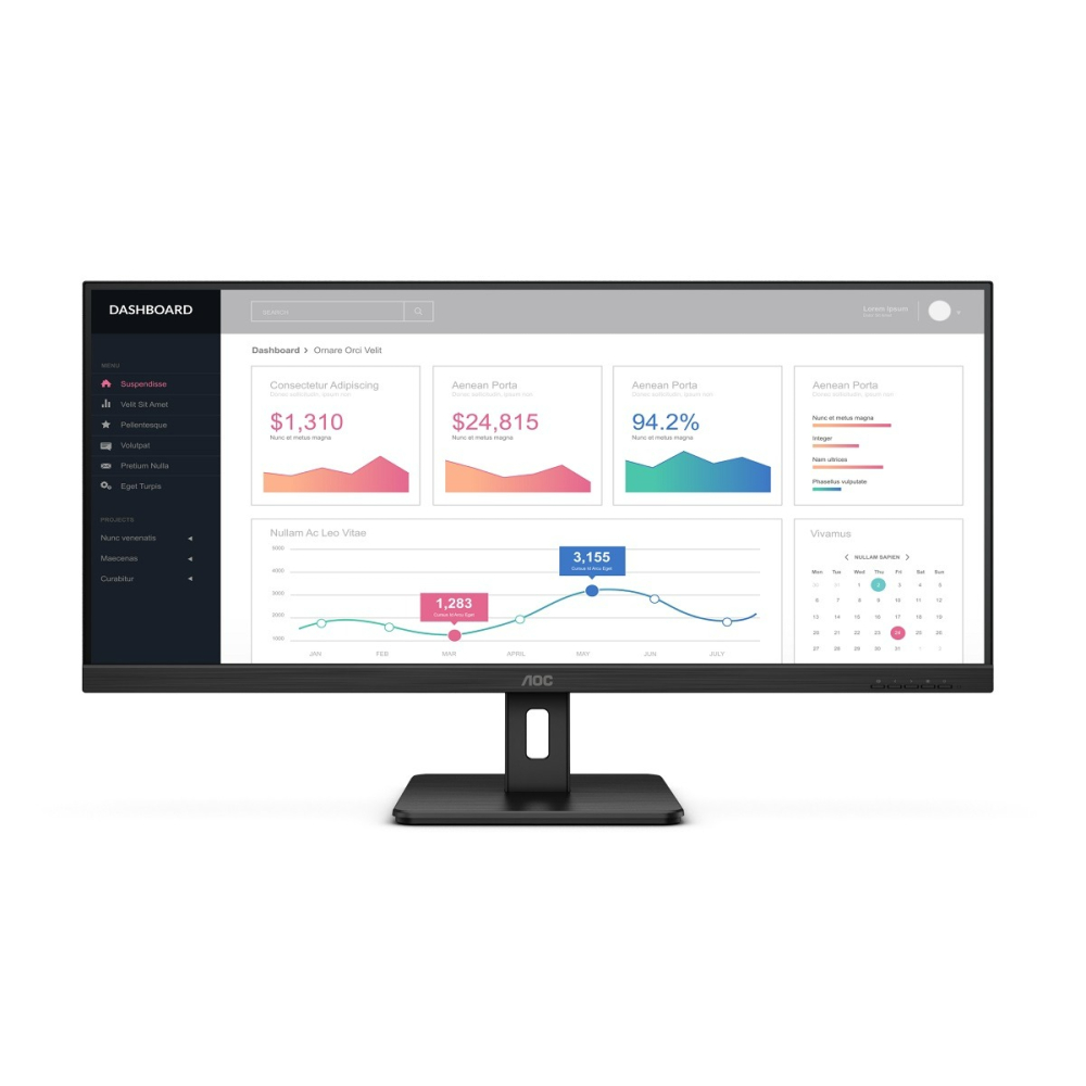 AOC 艾德蒙 34吋 4K 21比9 窄邊框顯示器 U34E2M-細節圖2