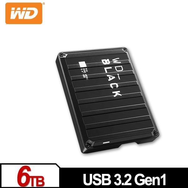 WD 黑標 P10 Game Drive 6TB 2.5吋電競行動硬碟 WDBZ7D0060BBK-WESN-細節圖2