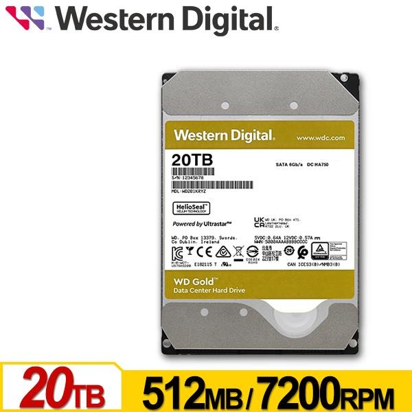 WD 金標 20TB 3.5吋 SATA 企業級硬碟 WD203KRYZ-細節圖2