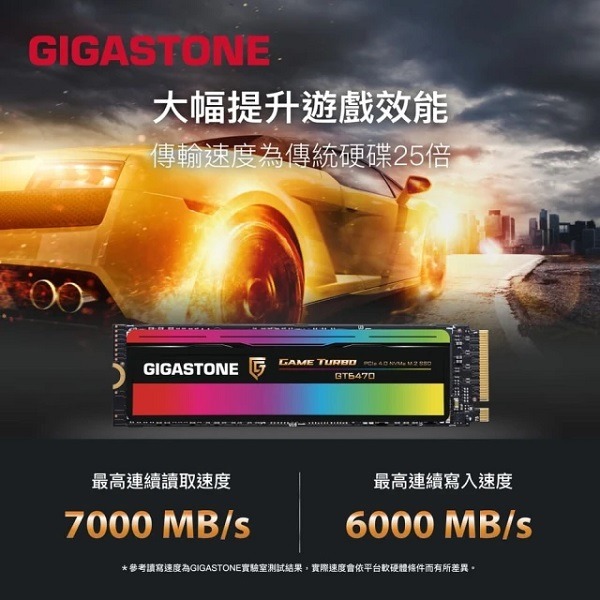GIGASTONE 立達 GT6470 1TB PCIe Gen4 GAME TURBO M.2 SSD 固態硬碟-細節圖4