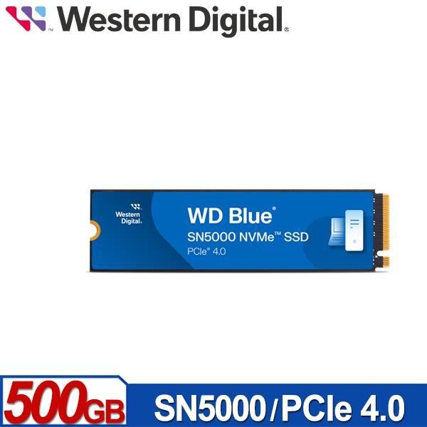 WD 藍標 SN5000 500GB M.2 PCIe 4.0 NVMe SSD 固態硬碟 WDS500G4B0E-細節圖2