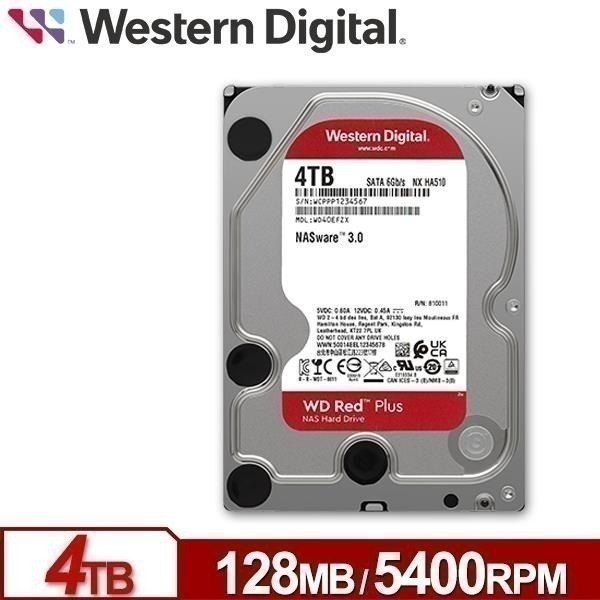 WD Red Plus 紅標 Plus 4TB 3.5吋 NAS硬碟 WD40EFZZ-細節圖2