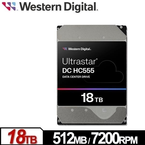 WD Ultrastar DC HC555 18TB 3.5吋 SATA 企業級硬碟 WUH722018CLE6L4-細節圖2