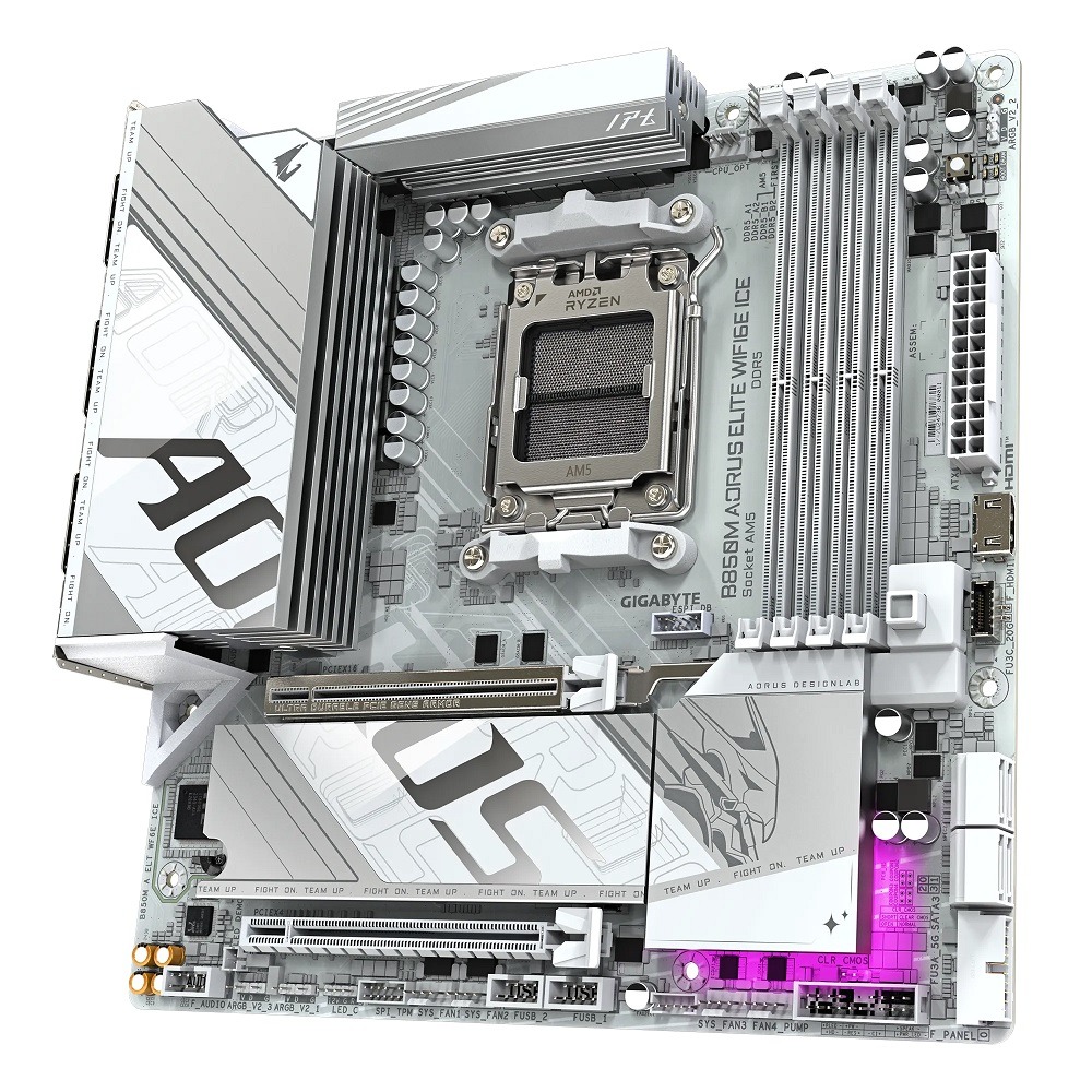 技嘉 GIGABYTE B850M AORUS ELITE WIFI6E ICE AMD主機板-細節圖4