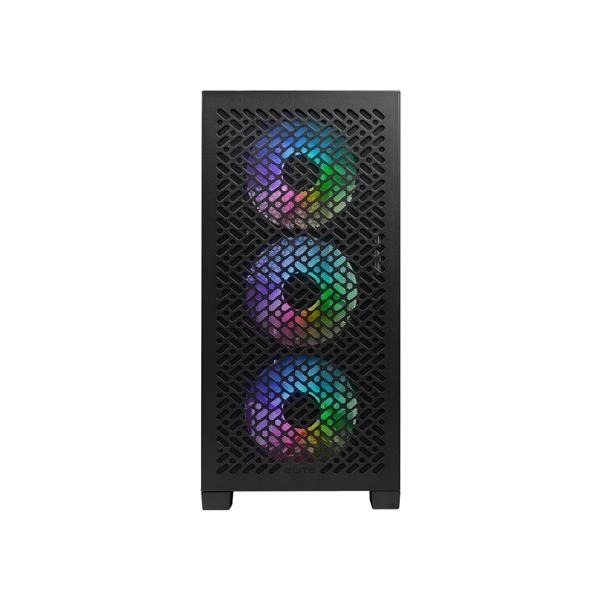 酷碼 Cooler Master Elite 302 電腦機殼(黑色／強化玻璃側板／內含 12cm ARGB 風扇x4)-細節圖3