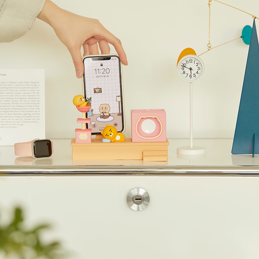 韓國連線款 kakao friends 三合一 蘋果充電器 apple watch 充電 支架 手錶充電架 充電線-細節圖5