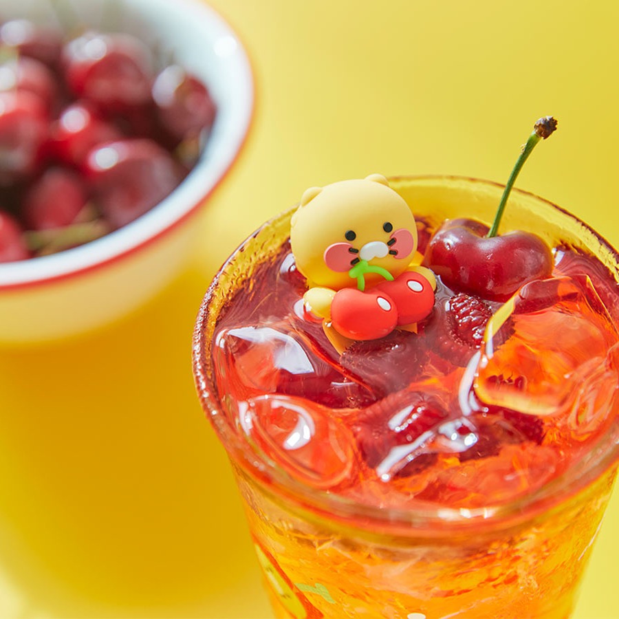韓國連線款 kakao friends 夏日蘇打系列 玻璃杯 飲料杯 杯子 杯緣子 水杯 飲料杯-細節圖6