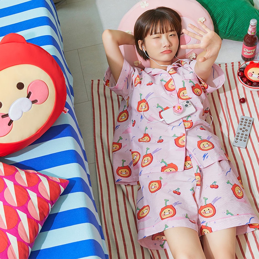 韓國連線款 kakao friends 夏日蘇打 萊恩 桃子 娃娃 抱枕 靠枕 玩偶 靠墊-細節圖8