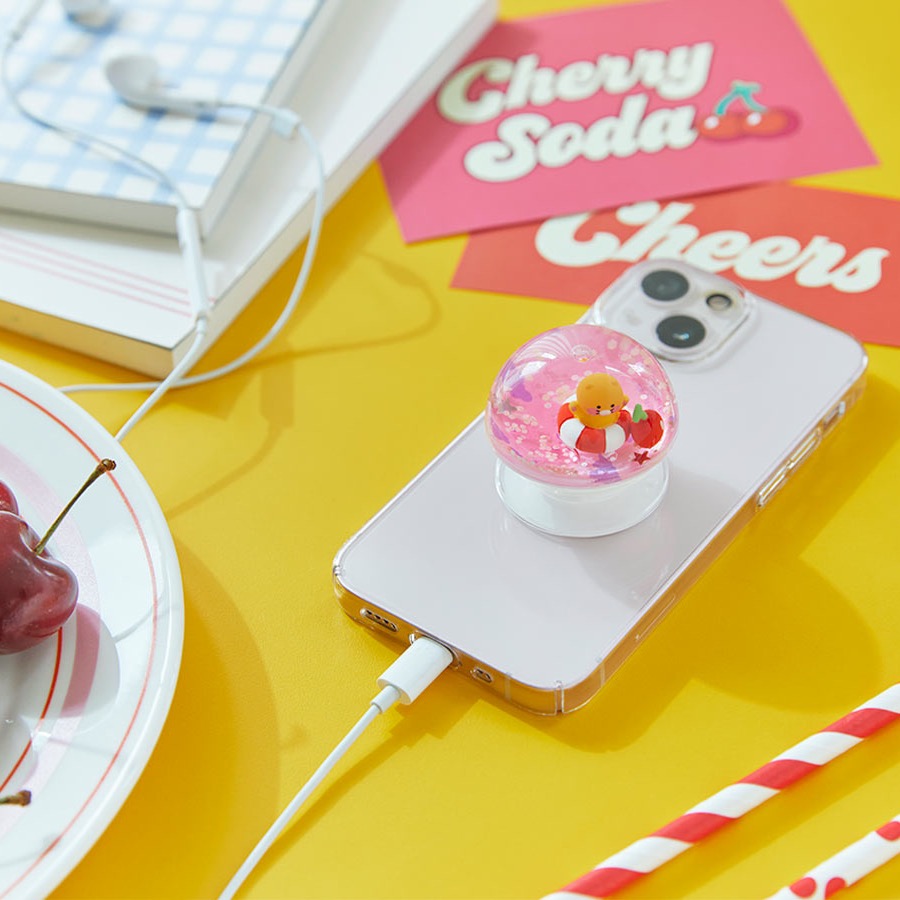 韓國連線款 kakao friends 夏日蘇打系列 手機支架 支架 手拿支架 捲線器-細節圖4