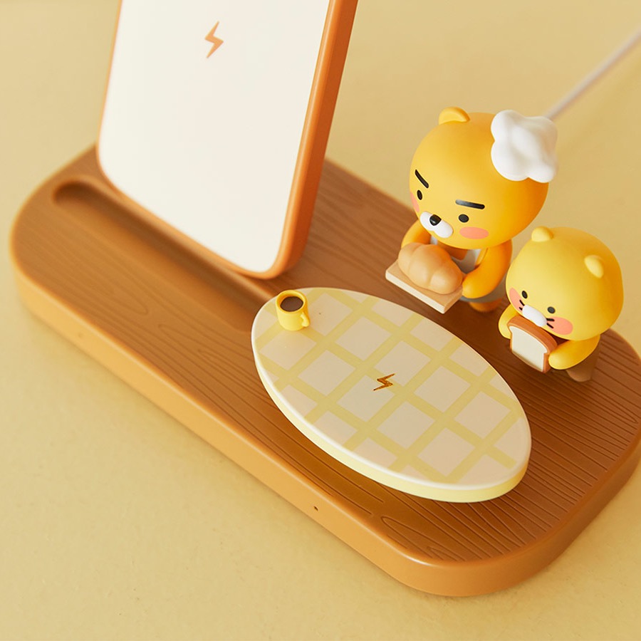 kakao friends 無線充電 apple 二合一 充電架 蘋果 airpods 無線充電板 充電板 無線充電-細節圖4