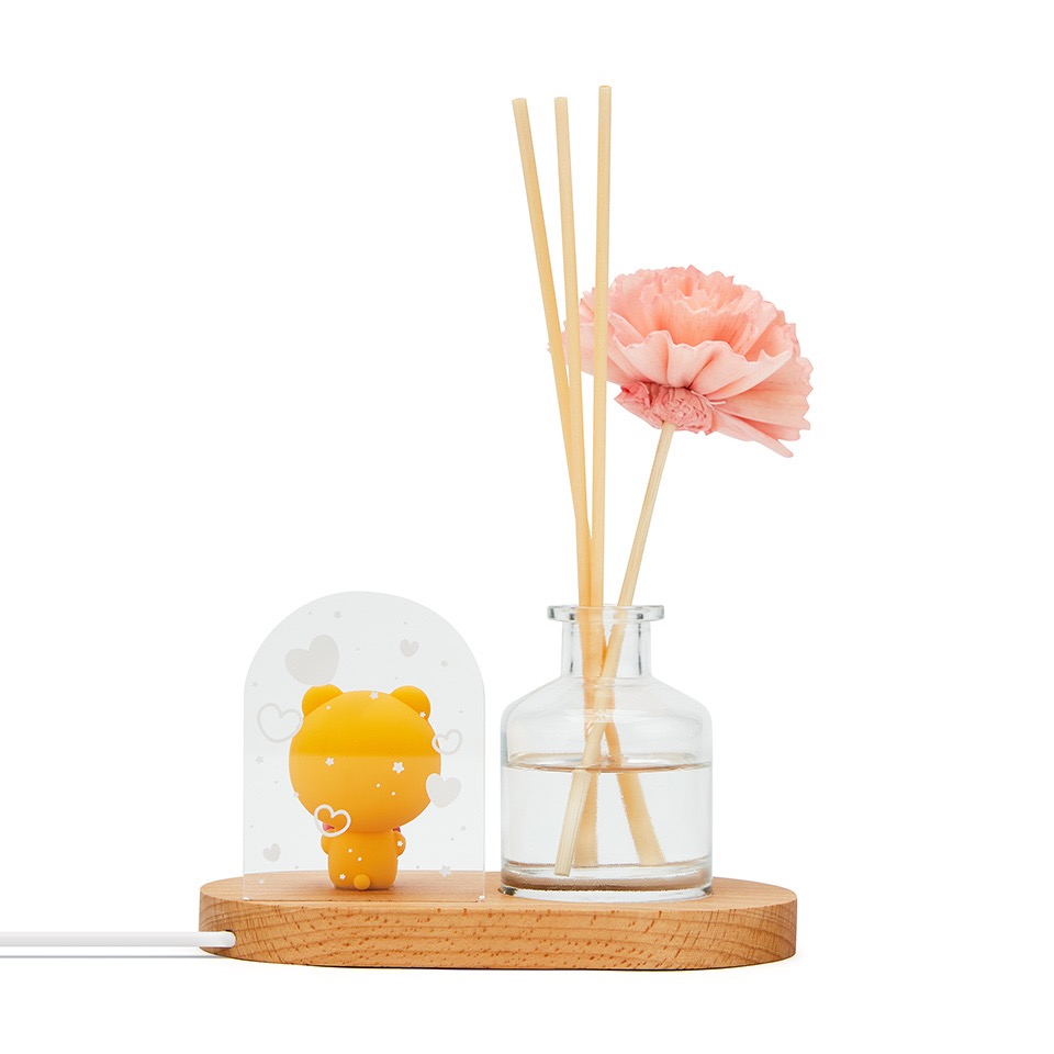 韓國連線款 kakao friends 萊恩 擴香 母親節禮物 康乃馨 發光夜燈 擴香瓶 母親節 小夜燈-細節圖4