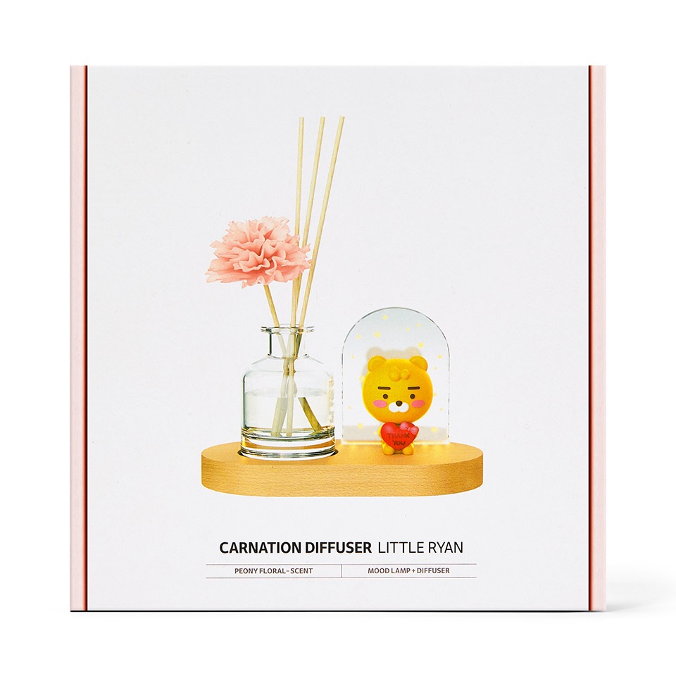 韓國連線款 kakao friends 萊恩 擴香 母親節禮物 康乃馨 發光夜燈 擴香瓶 母親節 小夜燈-細節圖6