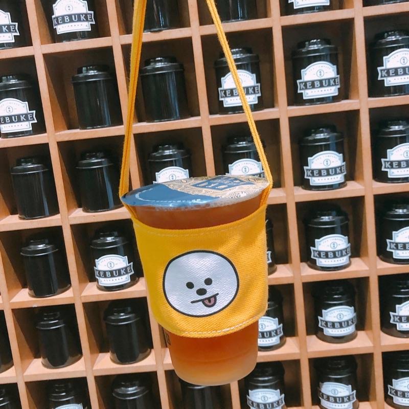 [안녕KOREA ]🌟 BT21帆布袋杯套 防彈少年團BTS chimmy cooky tata 飲料提袋共三款 現貨-細節圖2