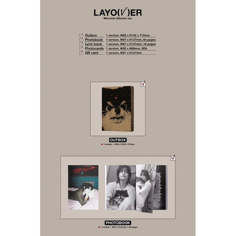 [안녕KOREA ]🌟 BTS 金泰亨 V SOLO ALBUM - LAYOVER 專輯 現貨WEVERSE-細節圖3