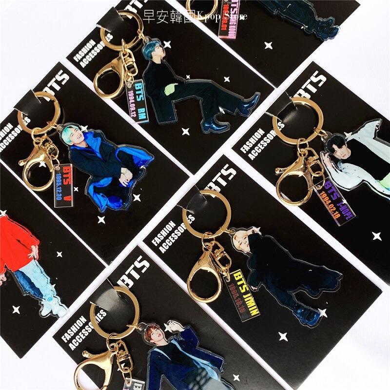[안녕KOREA ]🌟 BTS 壓克力吊飾 透明壓克力 鑰匙圈 防彈少年團 現貨-細節圖2