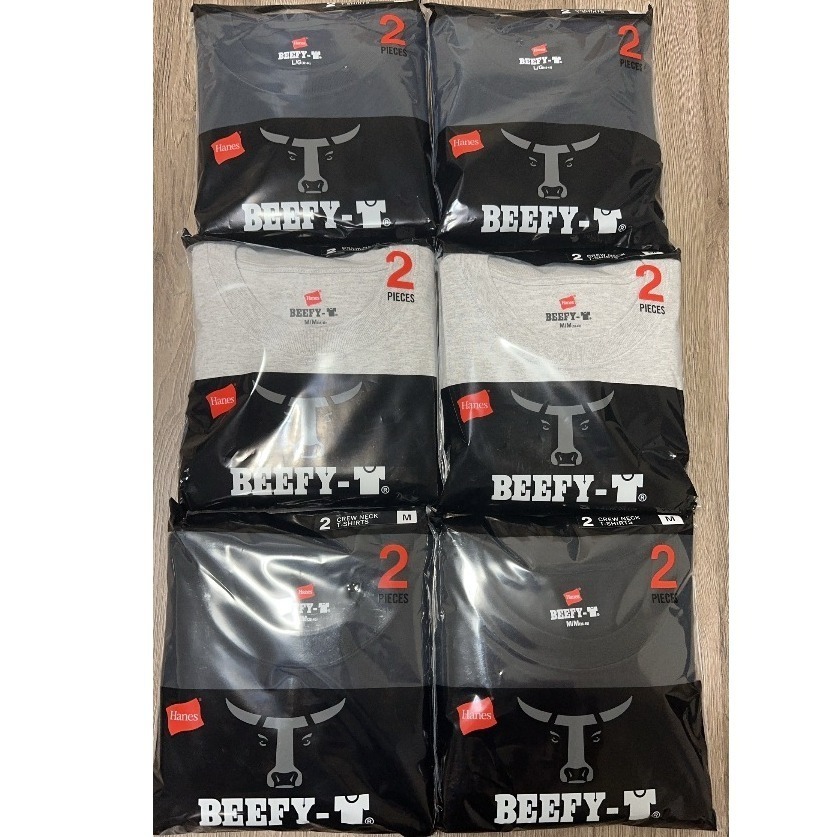 現貨在台 日本境內版 日版 Hanes Beefy 重磅 素色 短袖Tee 兩件組-細節圖4