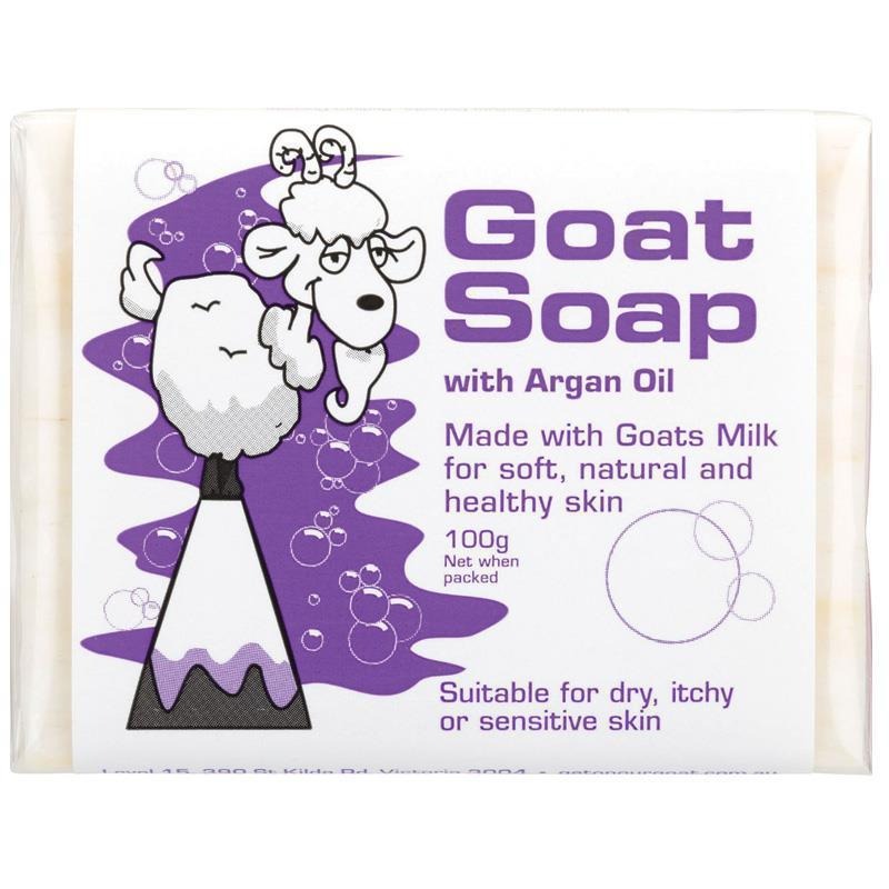 現貨 澳洲境內版Goat Soap 100g天然原味羊奶香皂(藍)燕麥(橘)摩洛哥油(紫)椰子(粉)檸檬(綠)蜂蜜(紅)-細節圖4