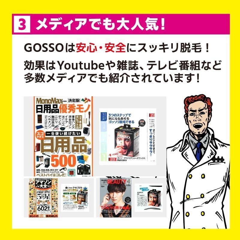 現貨在台 日本境內正品 脫鼻毛蠟 20支份 日本GOSSO 最新產品 男女皆適用 10次份-細節圖5