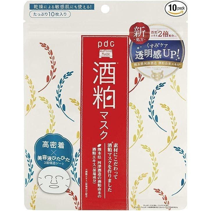 現貨在台 日本境內版 PDC 酒粕片狀面膜10片 Wafood Made-細節圖2