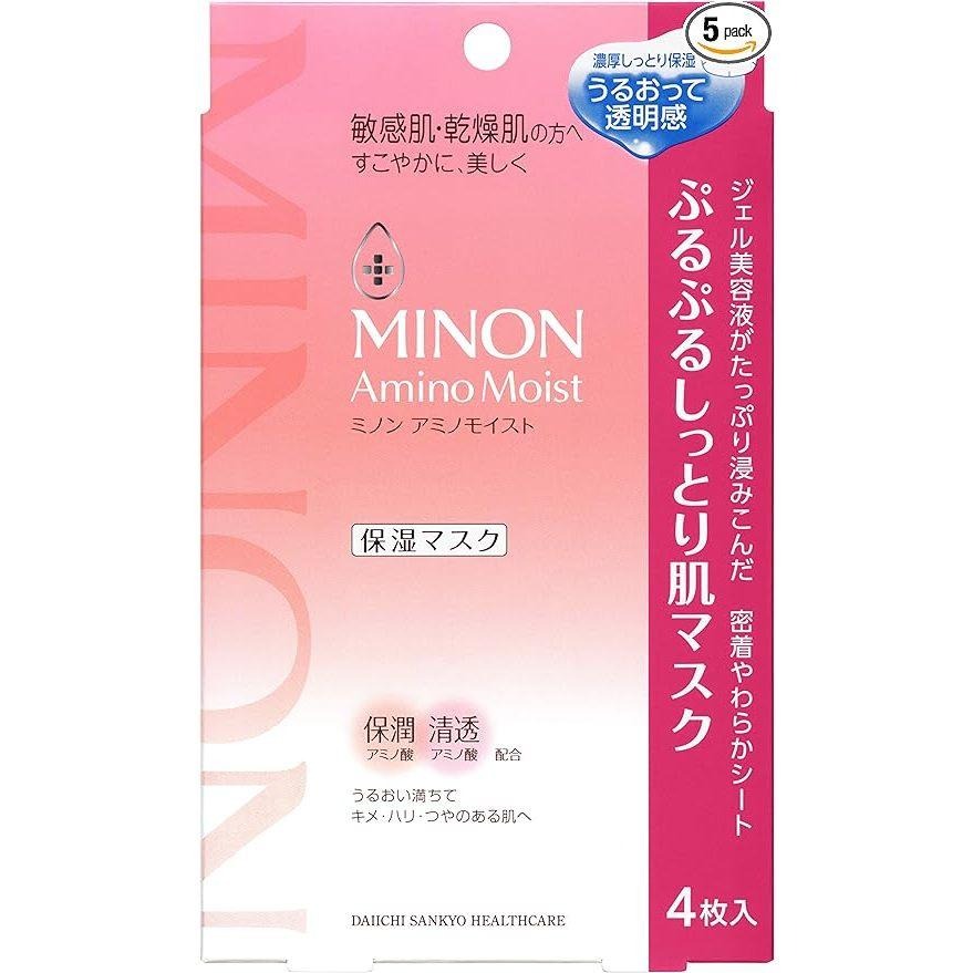 現貨在台 日本境內版 MINON 蜜濃 氨基酸 水潤保濕修護面膜 淨肌保濕平衡面膜4片入 醫美級 敏感肌-細節圖2