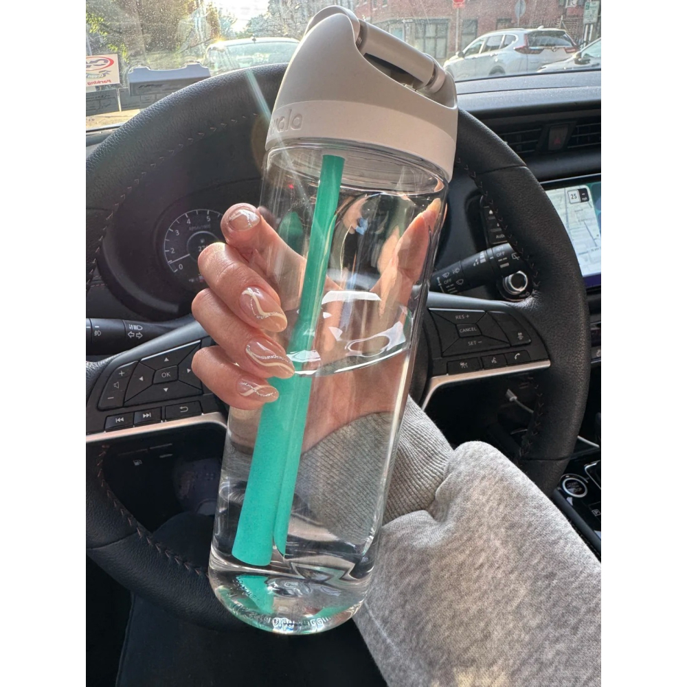 保證正貨⭐️ Owala FreeSip Tritan 美型透明水瓶 25oz / 740ml [白灰色]-細節圖4